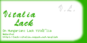 vitalia lack business card